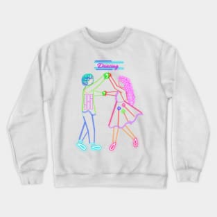 Neon Dancing Couple Crewneck Sweatshirt